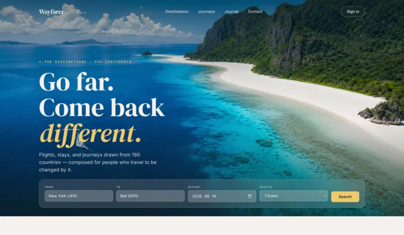Travel Booking preview